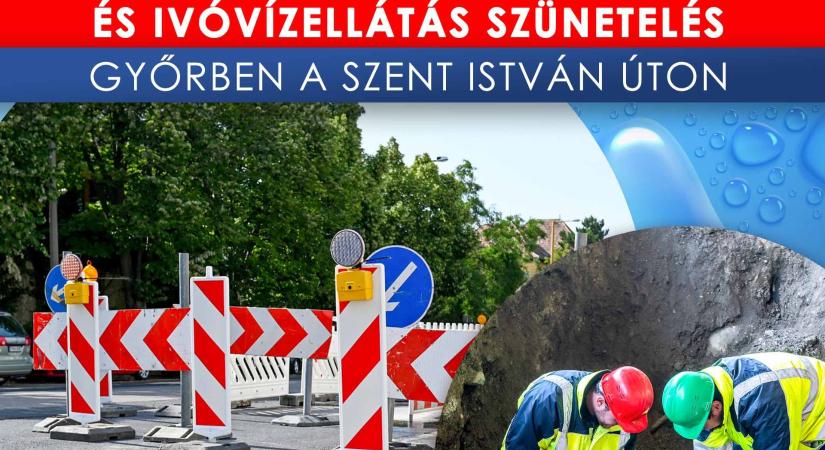 Csőtörés a Szent István úton