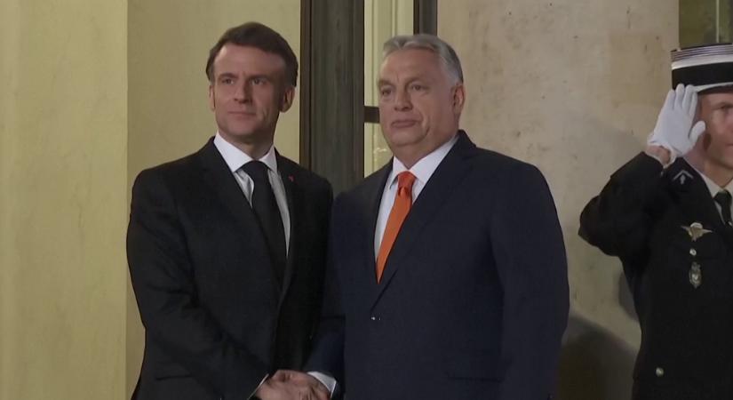 Emmanuel Macron az Elysée Palotában fogadta Orbán Viktort  videó