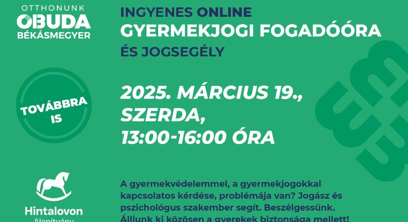 Március 19-én ingyenes jogsegély és gyermekjogi tanácsadás a harmadik kerületben