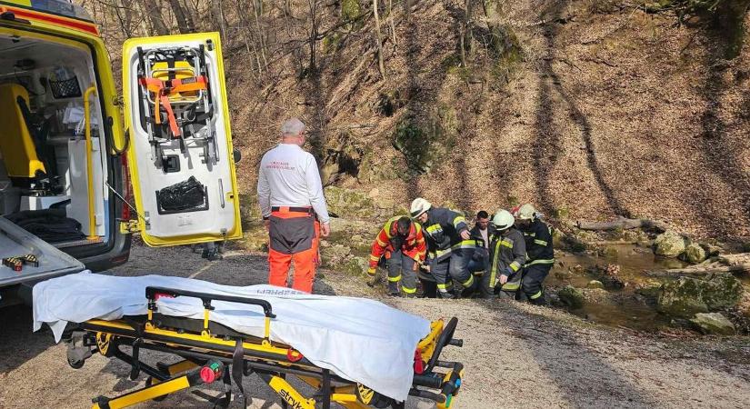 Mentők és tűzoltók a Cuha szurdokában – Sérült túrázót mentettek ki