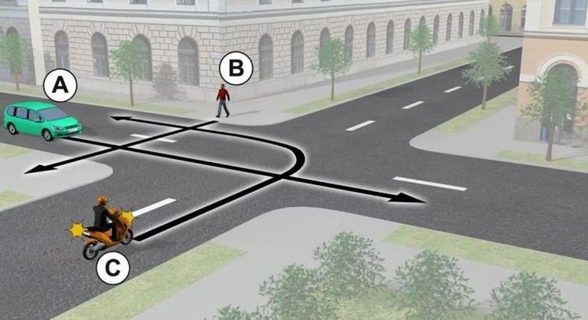 Trükkös KRESZ-teszt, te tudod a megoldást?
