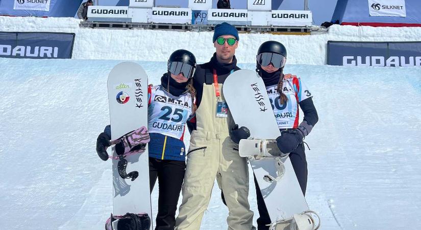 Történelmet írt a csíkszeredai Mandel Kata a grúziai Snowboard-cross világkupán