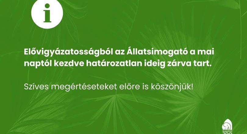 Járvány miatt átmenetileg zárva tart az állatsimogató az állatkertben