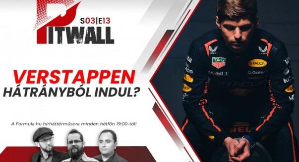 Pitwall: Verstappen hátrányból indul?