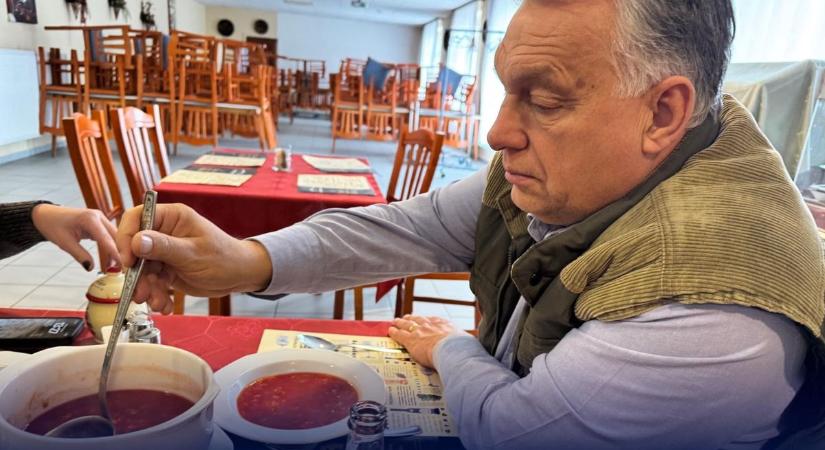 Orbán Viktor Nagybajcson egy helyi hentest látogatott meg (videó)