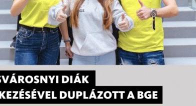 EGY KISVÁROSNYI DIÁK JELENTKEZÉSÉVEL DUPLÁZOTT A BGE