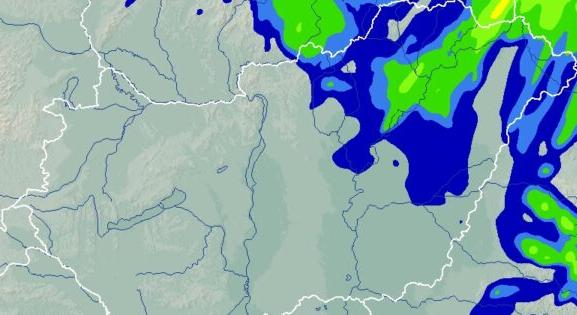 Térképeken mutatjuk az újabb esőzés útvonalát, óráról órára