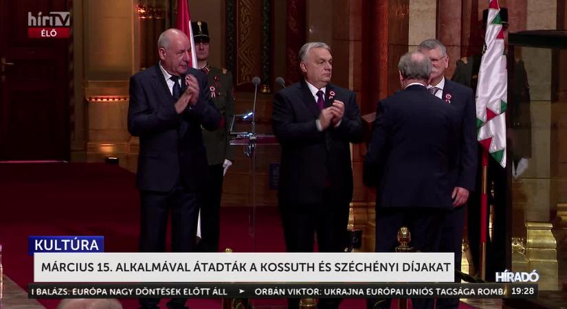 Átadták a Kossuth és Széchenyi díjakat a parlamentben  videó