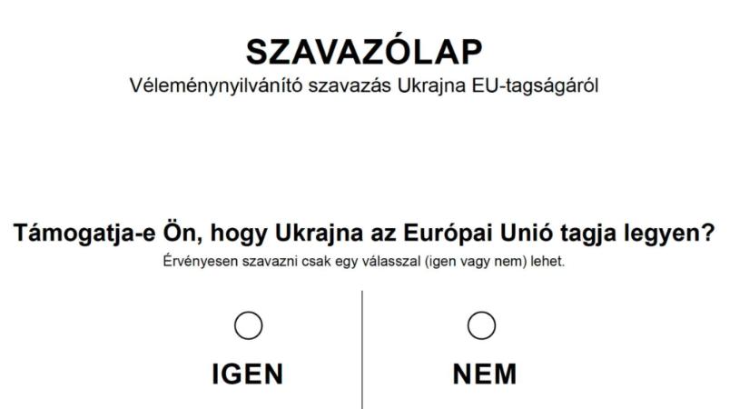 Expressz gyorsasággal készült el az Ukrajna EU-tagságáról szóló szavazás szavazólapja