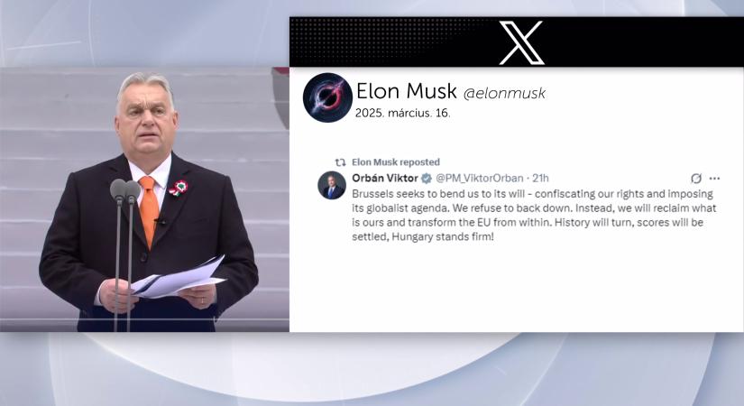 Elon Musk megosztotta Orbán Viktor posztját az X-en