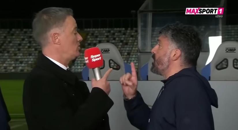 Az AC Milan legendája, Gennaro Gattuso élő adásban ment neki a tévésnek: majdnem összeverte - brutális videó!