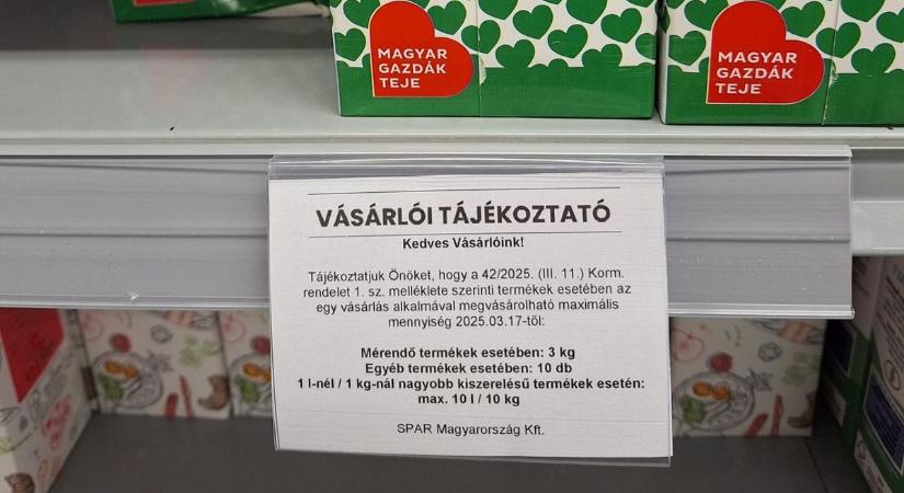 Korlátozzák az árrésstoppos termékek vásárlását