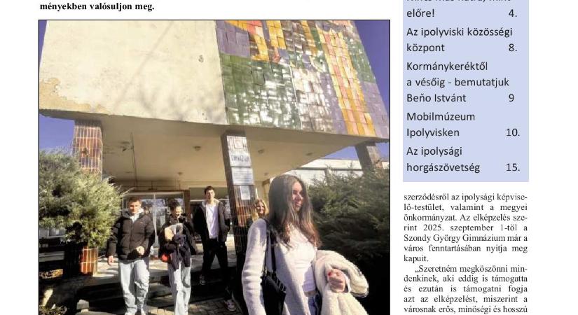 Az ipolysági iskolahálózat optimalizációjával foglalkozik a Honti Lapok márciusi lapszáma