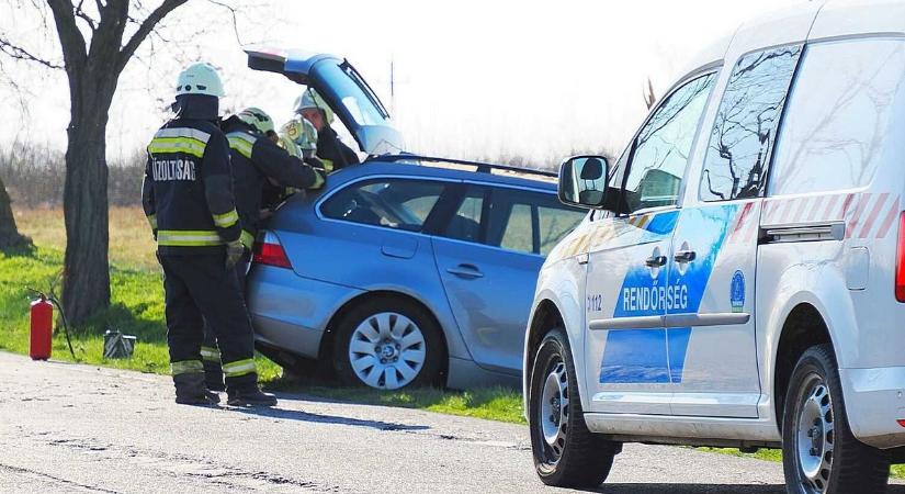 Elmérte a BMW sofőrje az előzést, fákat tarolt Csongrádnál – galériával