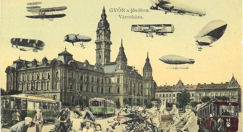 Retrofuturisztikus képek Győrről és Sopronról