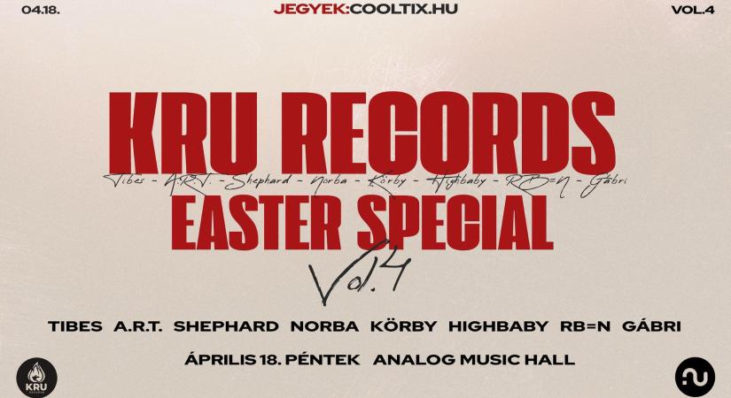 KRU RECORDS EASTER SPECIAL 2025. Április 18. Koncert