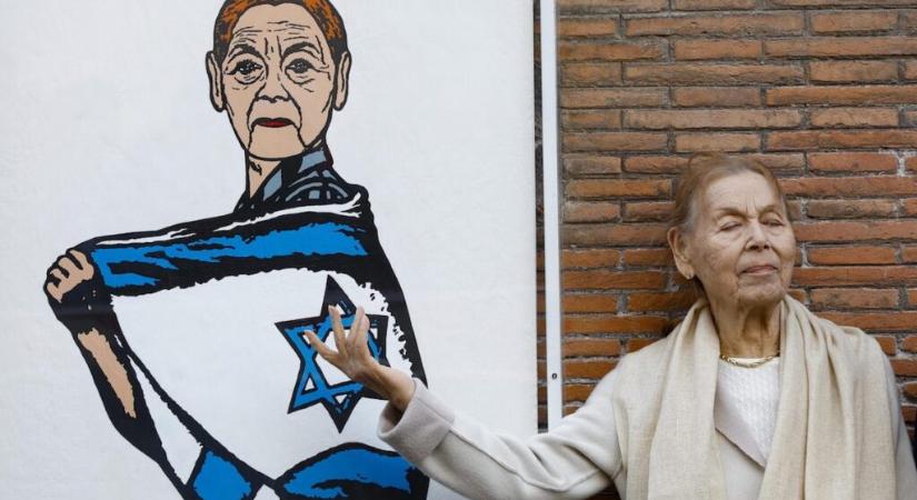 Bruck Edith avatta fel az őt ábrázoló, korábban megrongált graffitit Rómában