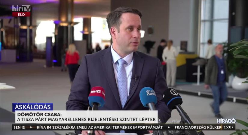 Dömötör Csaba: A Tisza Párt magyarellenes kijelentései szintet léptek a politikában  videó