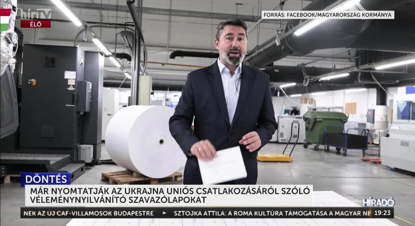 Már nyomtatják az Ukrajna uniós csatlakozásáról szóló véleménynyilvánító szavazólapokat  videó