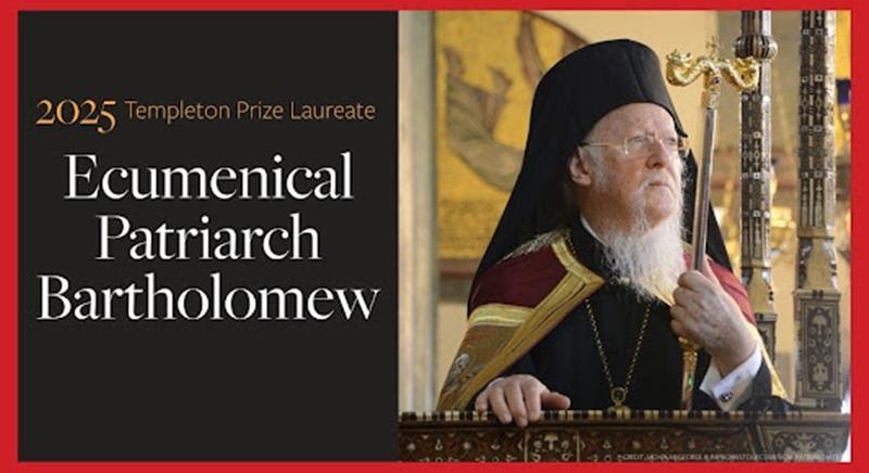 Bartholomaiosz konstantinápolyi pátriárka kapta a 2025. évi Templeton-díjat