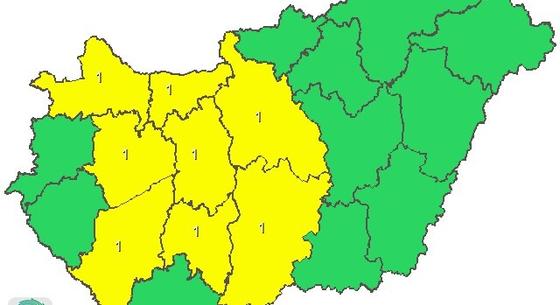 Nyolc megyére adtak ki első fokú figyelmeztetést az erős szél miatt