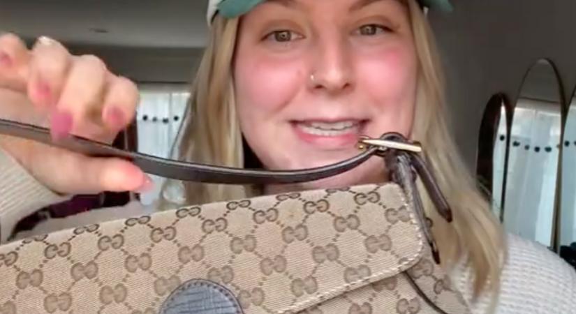 Gucci-táskát talált a nő a bolhapiacon: amikor megtudta az árát, majdnem összeesett - Videó