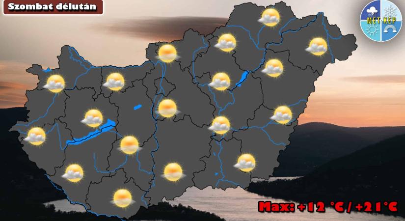 Tavaszias idő, váltakozó felhőzettel