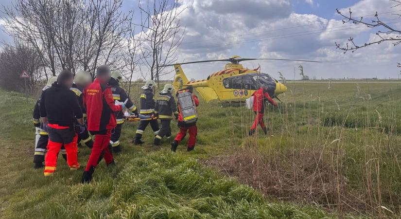 Óriási baleset történt Püspökladánynál, mentőhelikopter is érkezett