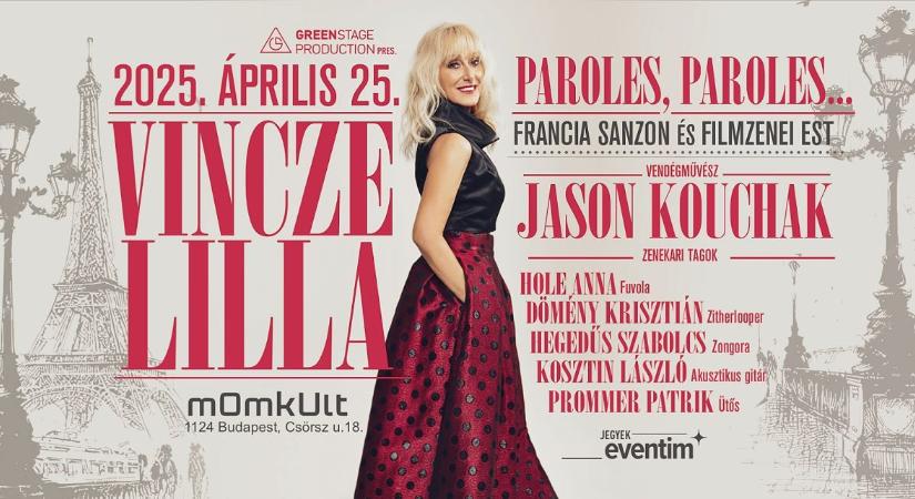 Párizsi hangulat Budapesten: Vincze Lilla estje a szenvedély és elegancia jegyében
