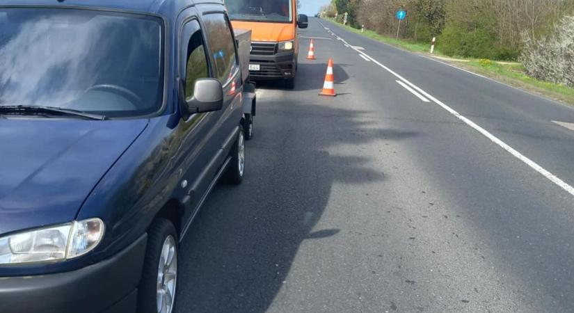 Fennakadás a 8-as főúton