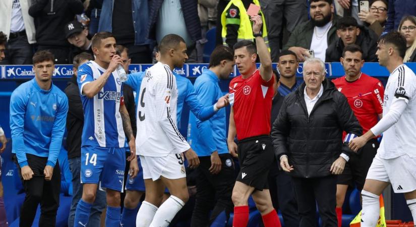 Kylian Mbappé piros lapot kapott, de így is nyert a Real Madrid