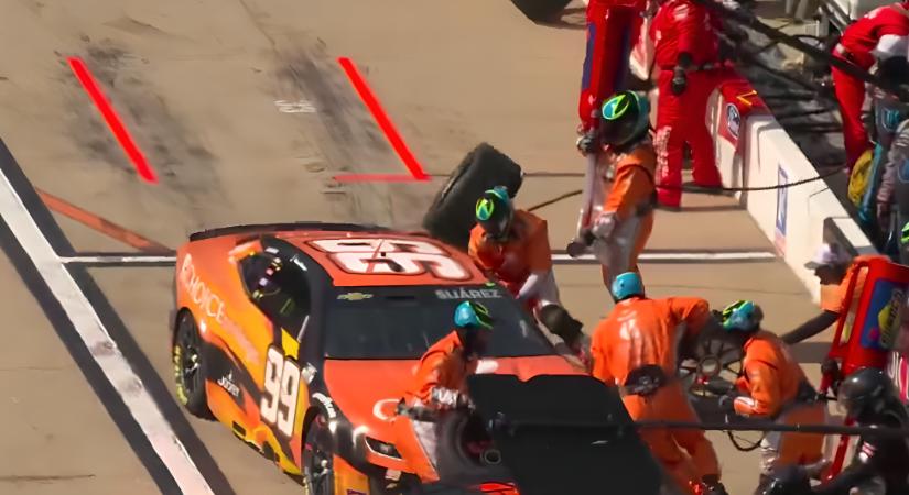 VIDEÓ: Kevésen múlt, hogy nem történt súlyos sérülés a NASCAR Cup bristoli futamán