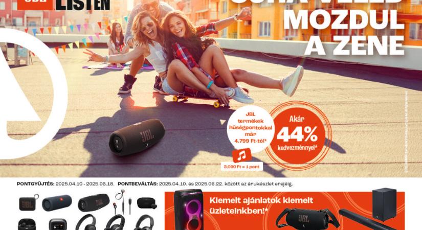 A SPAR új JBL hűségpromóciójával ismét veled mozdul a zene