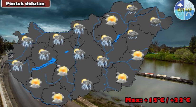 Pénteken még előfordulhat záporeső, zivatar
