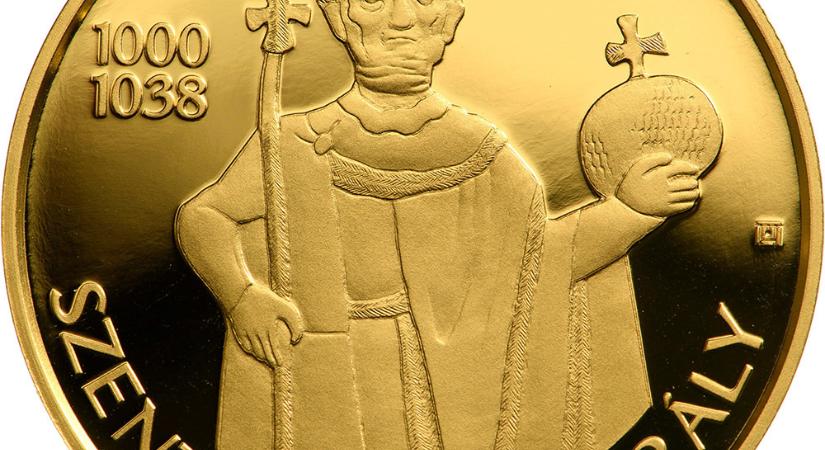 Szent István királyról bocsát kivételesen magas névértékű, arany emlékérmét az MNB