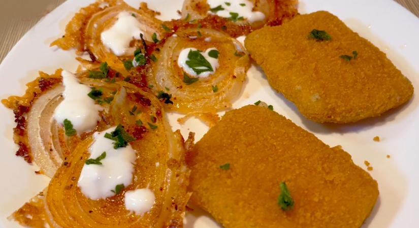 Kollégánk hagymás parmezán ropogósa a legfinomabb köret