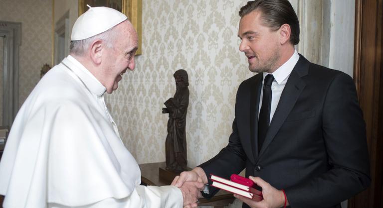 Leonardo DiCaprio is elbúcsúzott Ferenc pápától