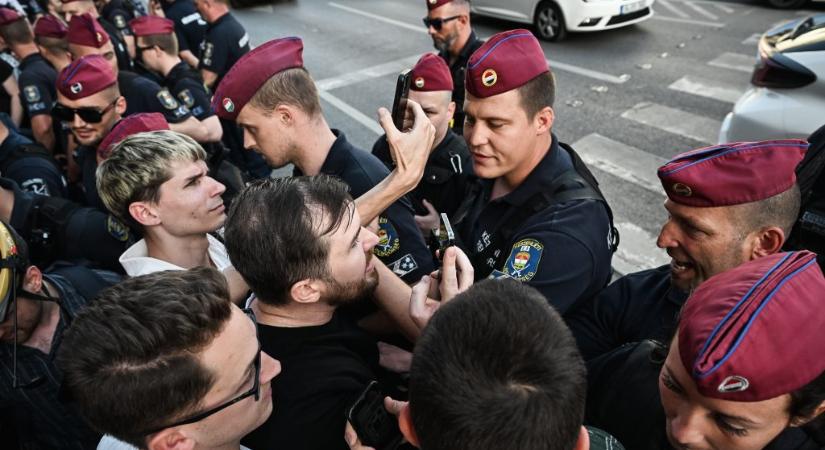 Eközben az Erzsébet hídon