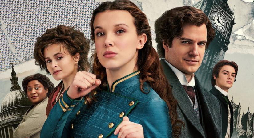A Netflix egy Millie Bobby Brownt és színésztársát ábrázoló vicces képpel jelezte, hogy az Enola Holmes 3. forgatása már elindult