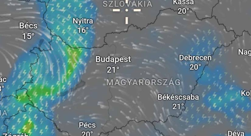 Órákon belül: Zivatarok, felhőszakadás, jégeső!
