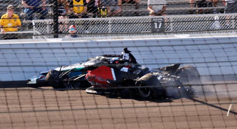 Indy 500: Larson és Sato is autót tört a második tesztnap délelőttjén