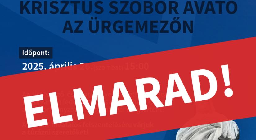 Nemzeti gyásznap – Elmarad a Krisztus szobor felszentelése