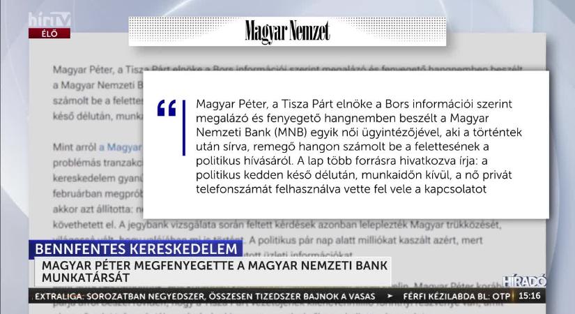 Magyar Péter bennfentes információk alapján kereskedhetett a tőzsdén  videó