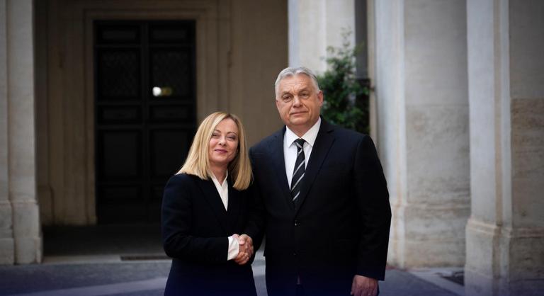 Giorgia Melonival tárgyalt Orbán Viktor Rómában