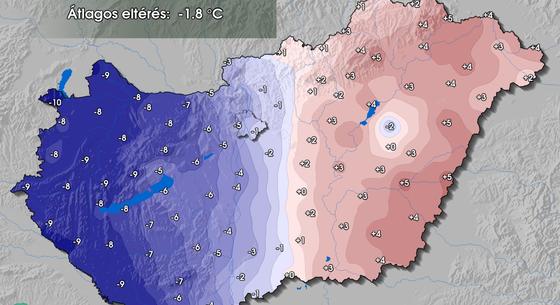 Teljesen kettészakadt pénteken az ország: 17 Celsius-fokos eltérés volt az ország keleti és nyugati része között