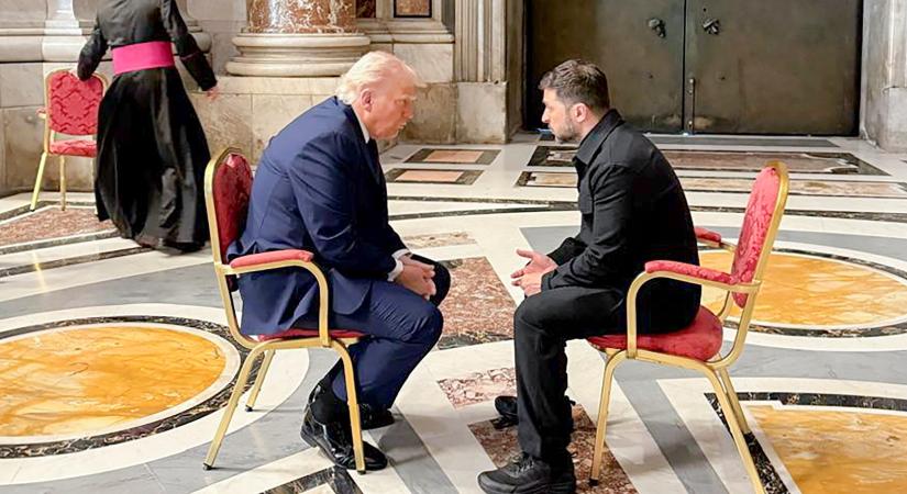 Trump és Zelenszkij összeült egymással a pápa temetésén