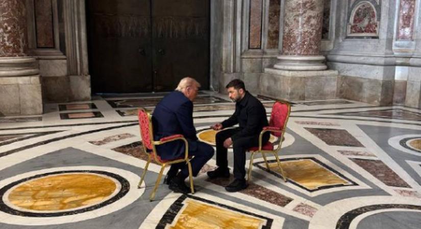 A Szent Péter-bazilikában tárgyalt Trump és Zelenszkij
