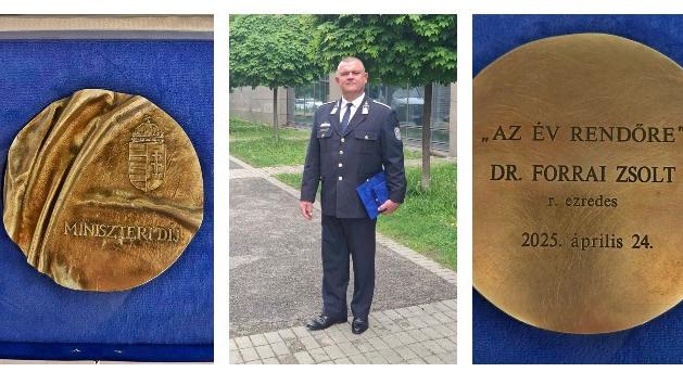 Az év rendőre: dr. Forrai Zsolt rendőr ezredes