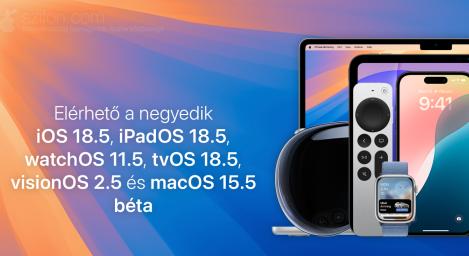 Elérhető a negyedik iOS 18.5, iPadOS 18.5, watchOS 11.5, tvOS 18.5, visionOS 2.5 és macOS 15.5 béta