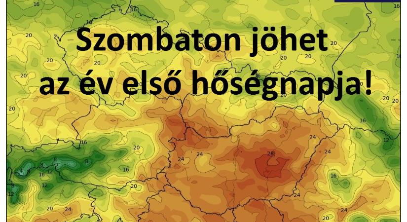 Szombaton jöhet az év első hőségnapja!